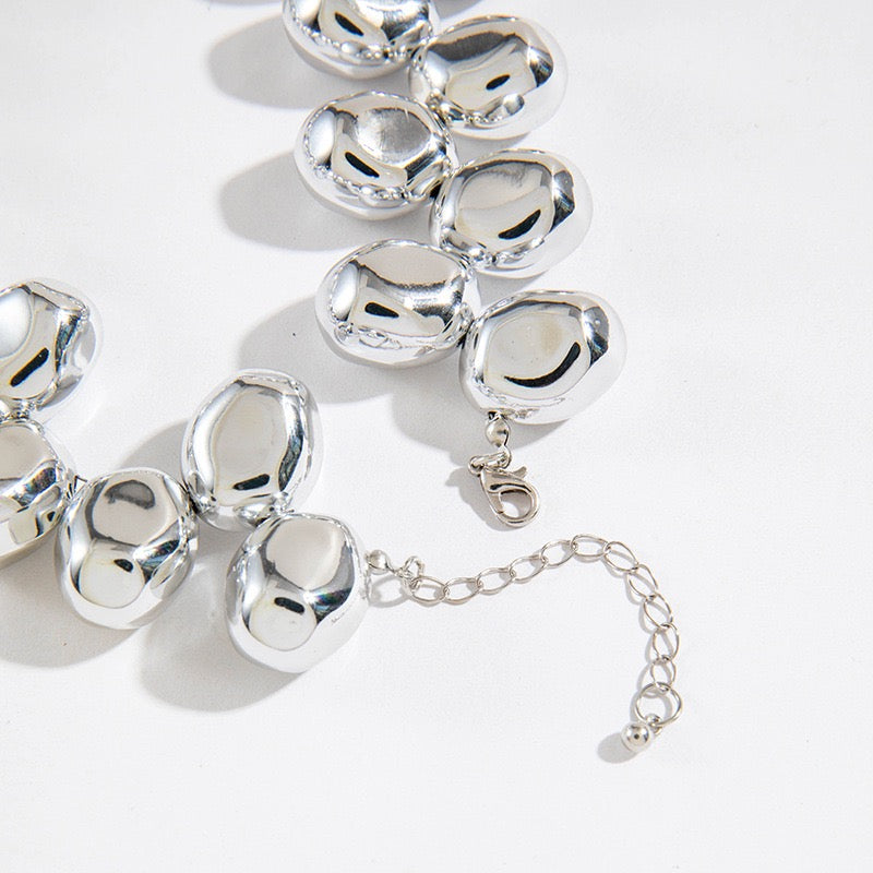 Molten Orb Statement Necklace-N03