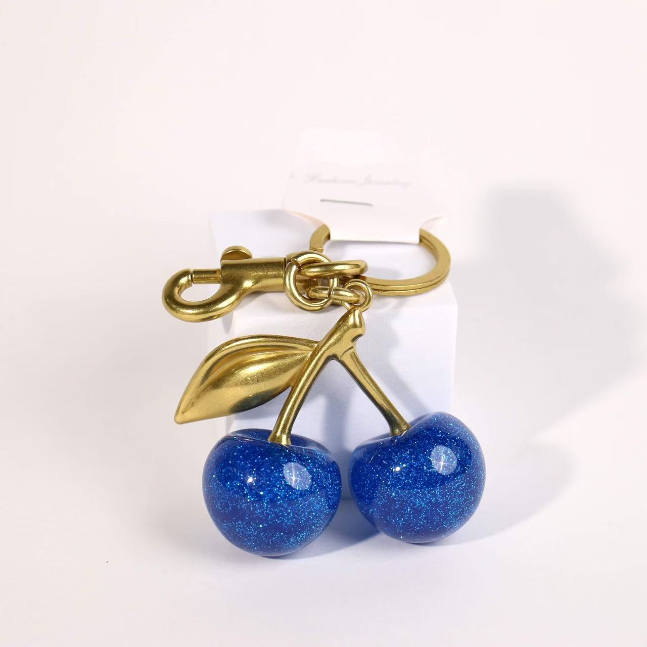 💜 Sparkle Cherry Keychain