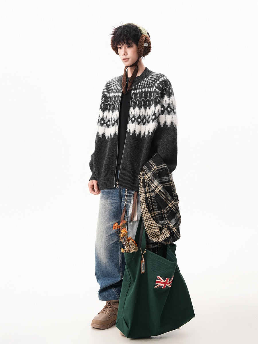 Nordic Knit Zip Cardigan – Soft Rebel Energy