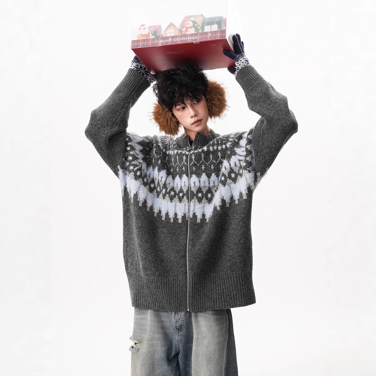 Nordic Knit Zip Cardigan – Soft Rebel Energy