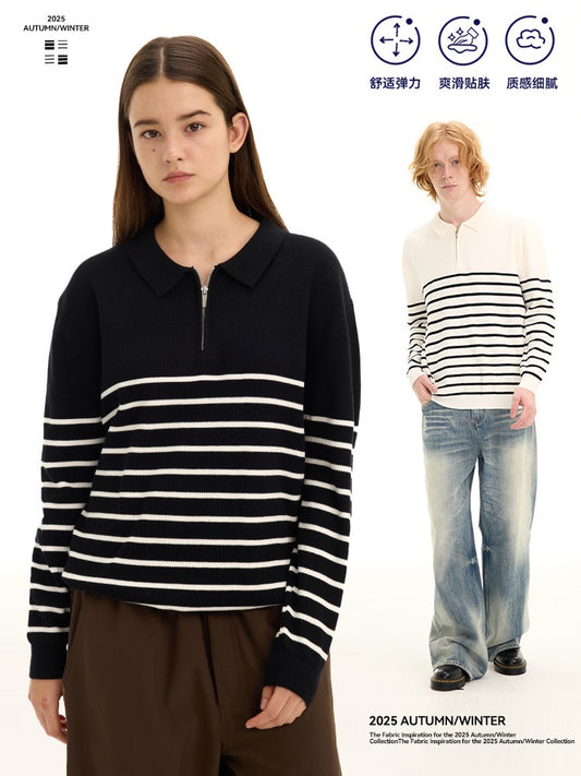 Striped Knit Polo
