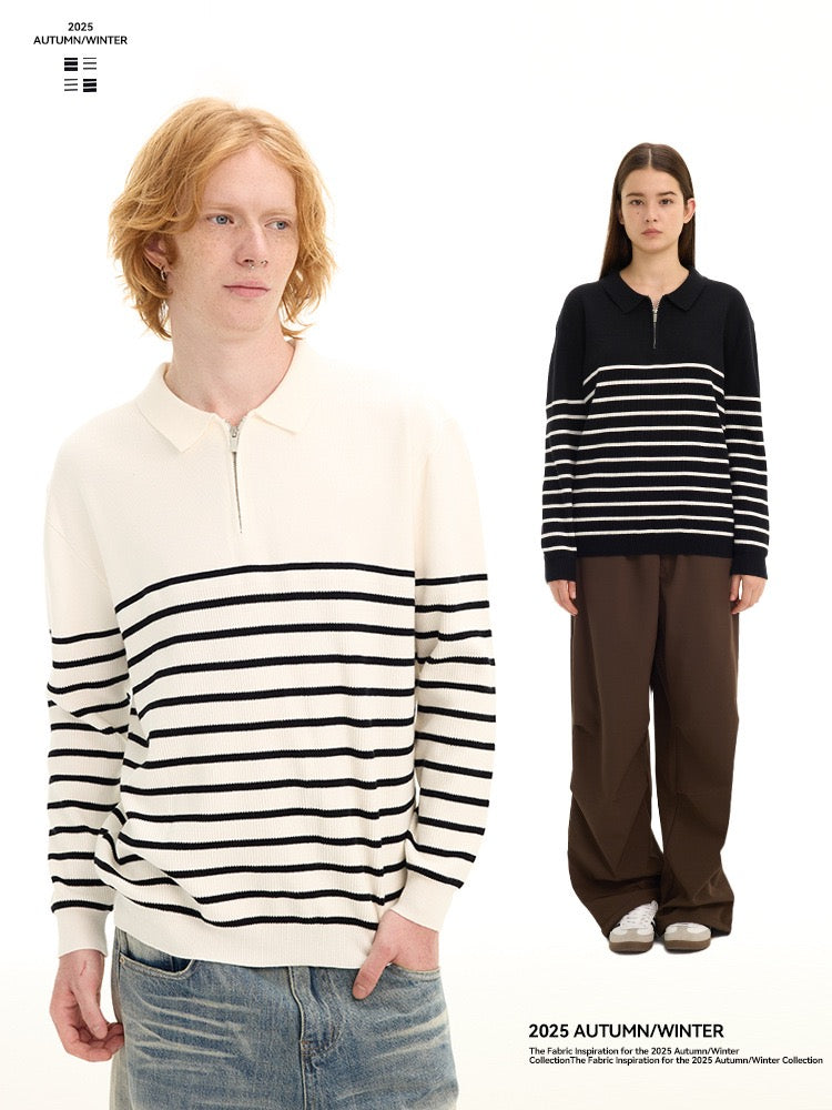 Striped Knit Polo