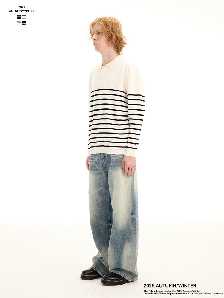 Striped Knit Polo