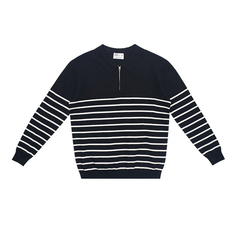Striped Knit Polo