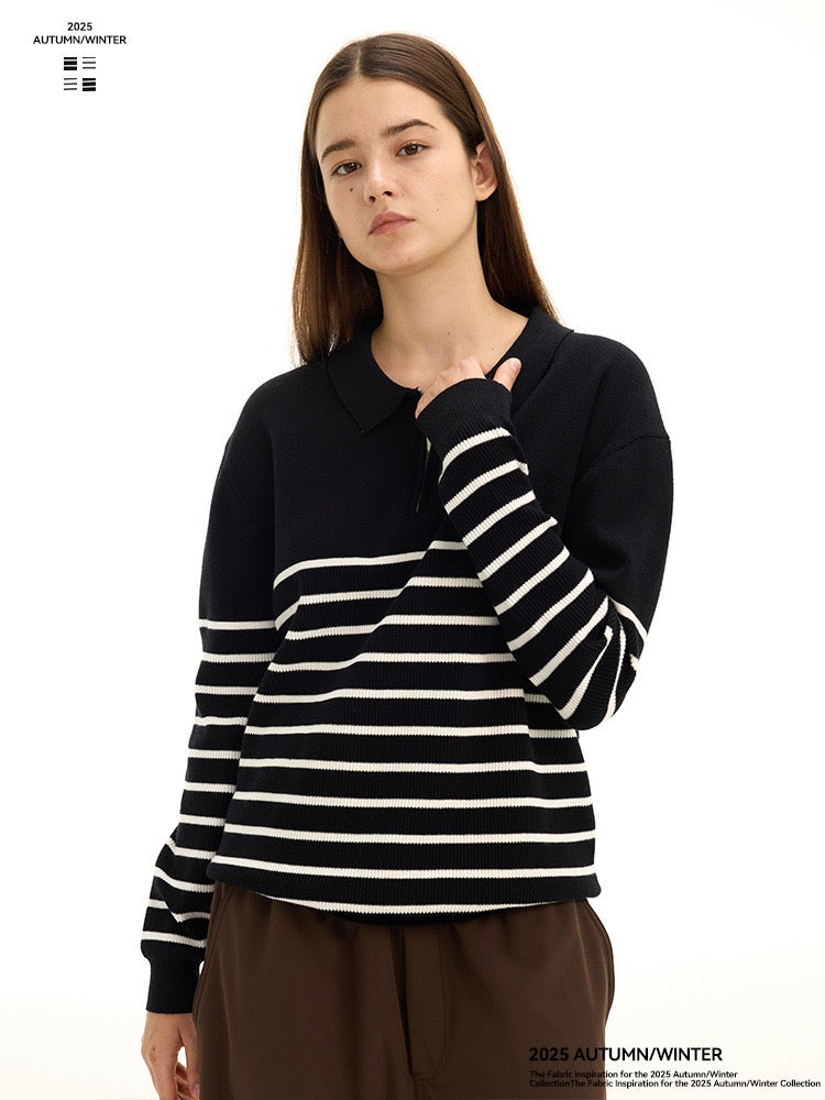 Striped Knit Polo