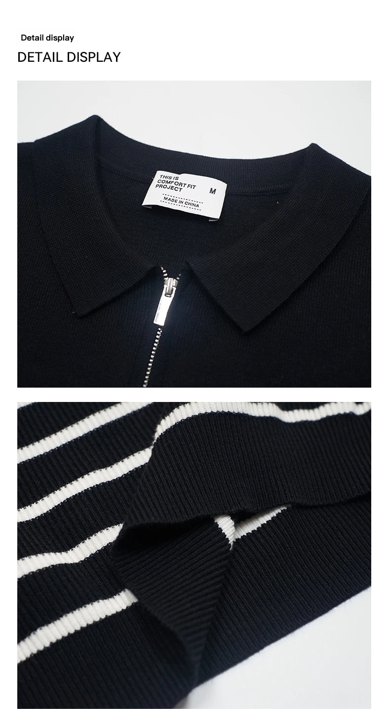 Striped Knit Polo