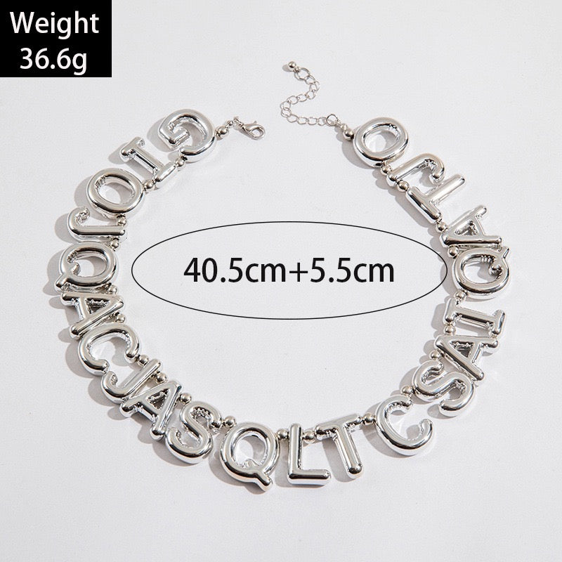 ✨ Chunky Letter Necklace-N01