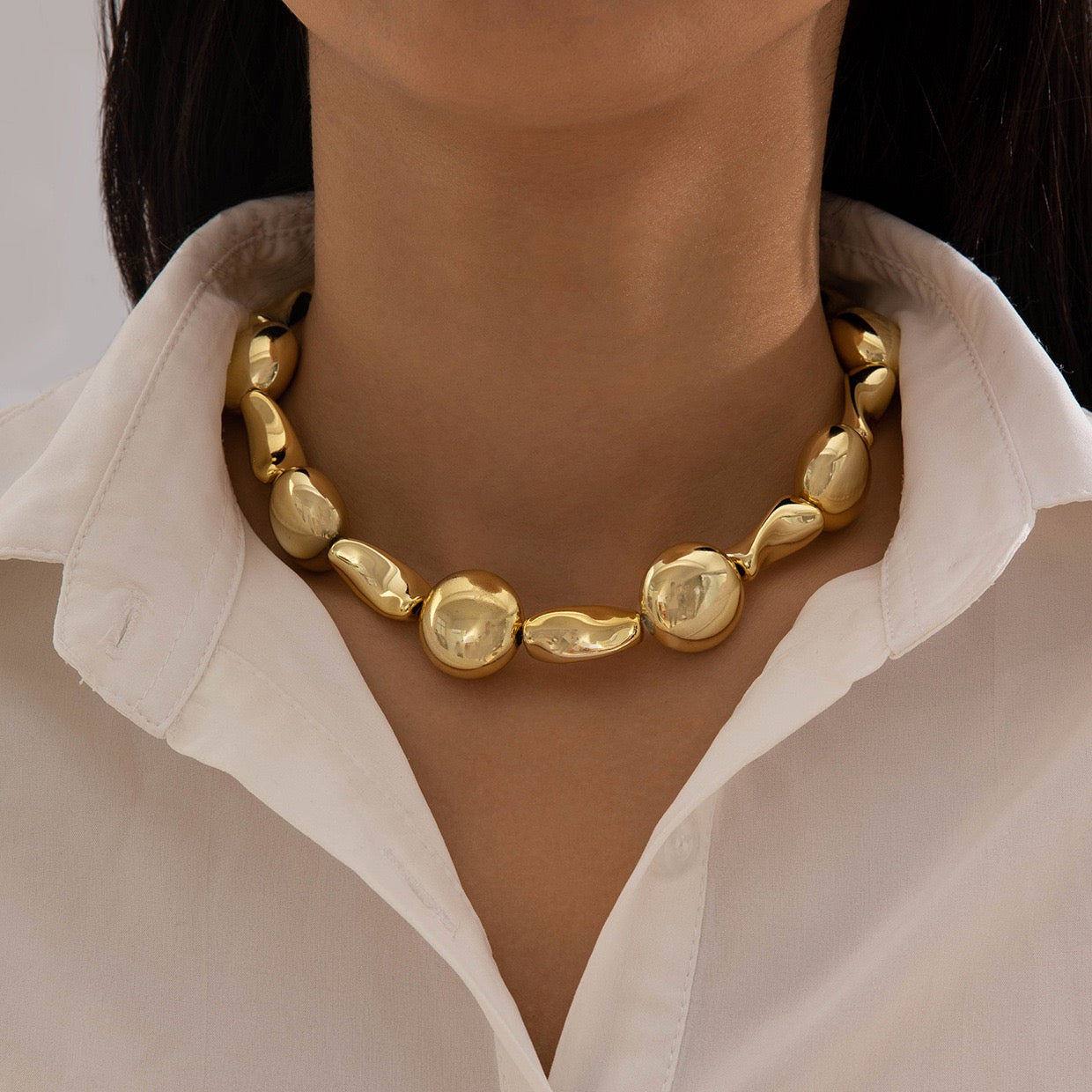 💫 Organic Gold Flow Necklace-N05