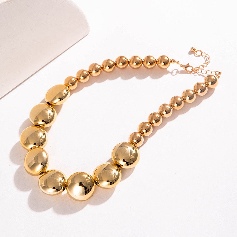 ✨ Molten Gold Orb Necklace-N04
