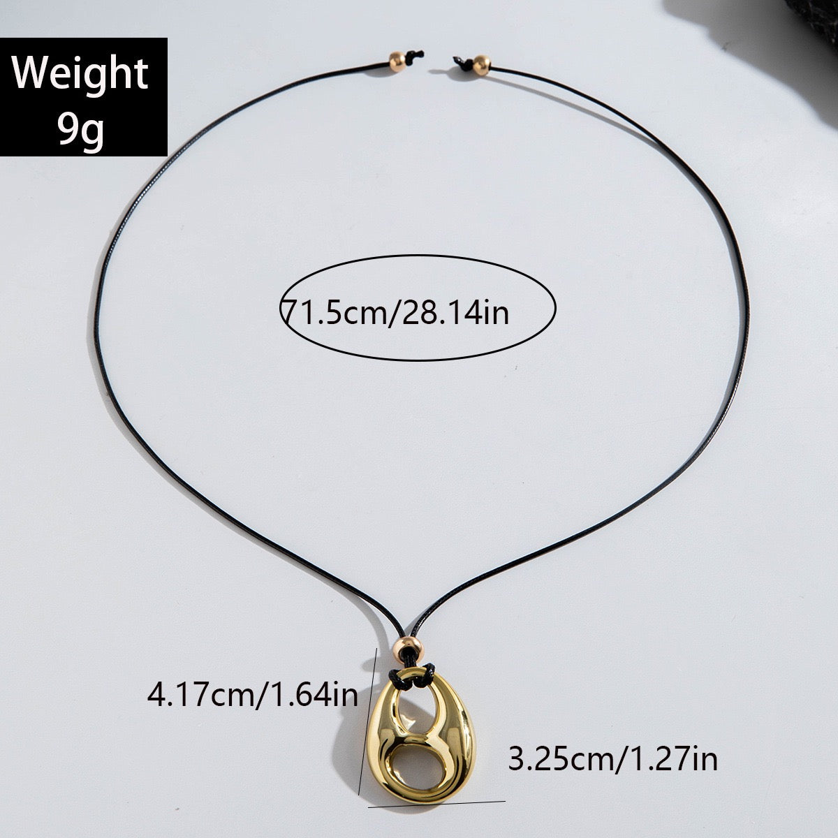 🌕 Organic Gold Pendant Necklace-N06