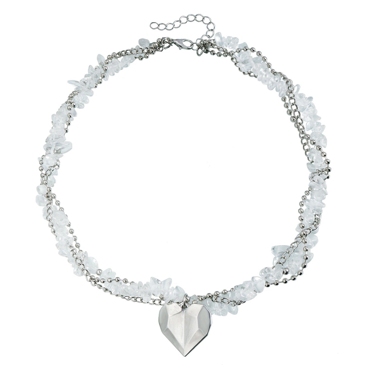 Crystal Heart Choker-N10