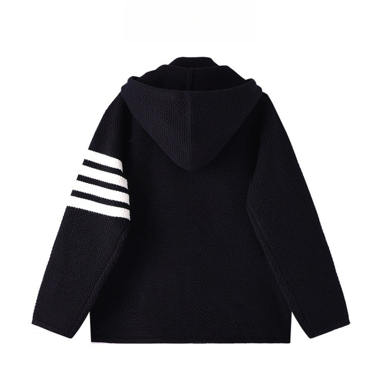 Textured Knit Hoodie Jacket - C01