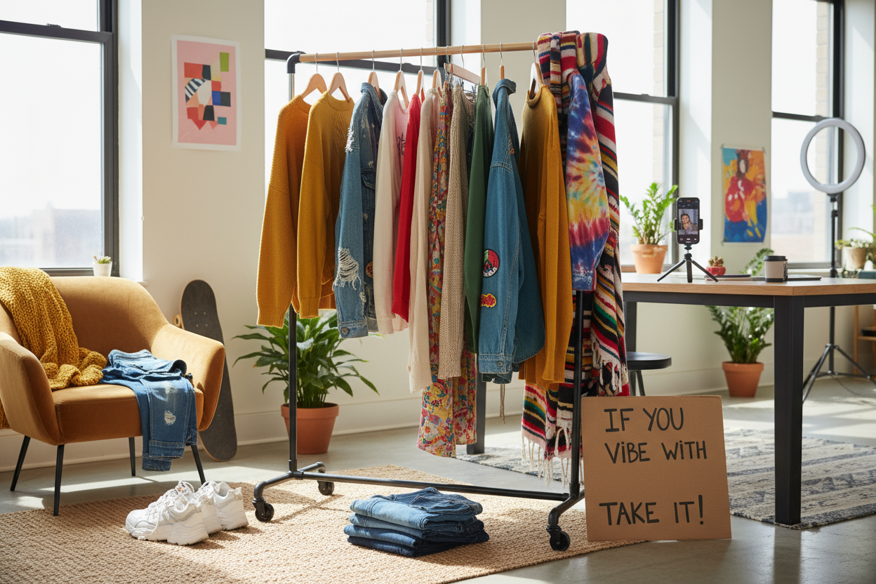 I post my daily life on TikTok, and somehow ended up selling clothes I like.
Don’t overthink it — if you vibe with it, take it. If not, keep watching my chaos 😆 